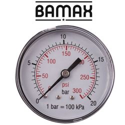 GAV Pressure Gauge 0-20bar1/4rear 63mm D6314r20